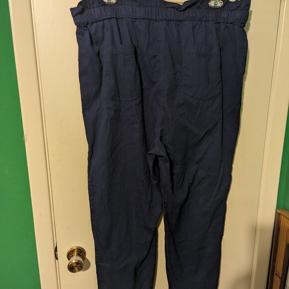 Draper James Pull On Navy Blue 100% Cotton Pants - Picture 3 of 8
